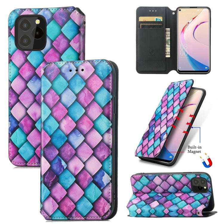 For Oukitel C21 Pro Colorful Magnetic Horizontal Flip PU Leather Case with Holder & Card Slot & Wallet