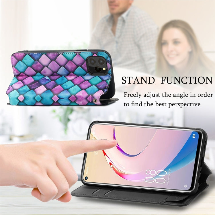 For Oukitel C21 Pro Colorful Magnetic Horizontal Flip PU Leather Case with Holder & Card Slot & Wallet