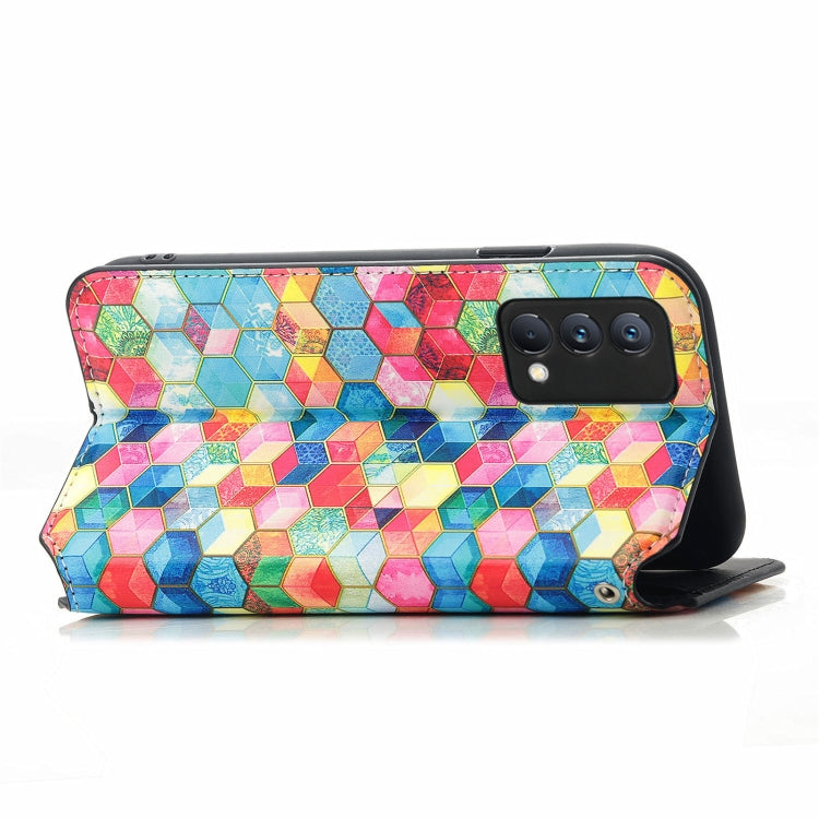 For OPPO Realme GT Master Colorful Magnetic Horizontal Flip PU Leather Case with Holder & Card Slot & Wallet