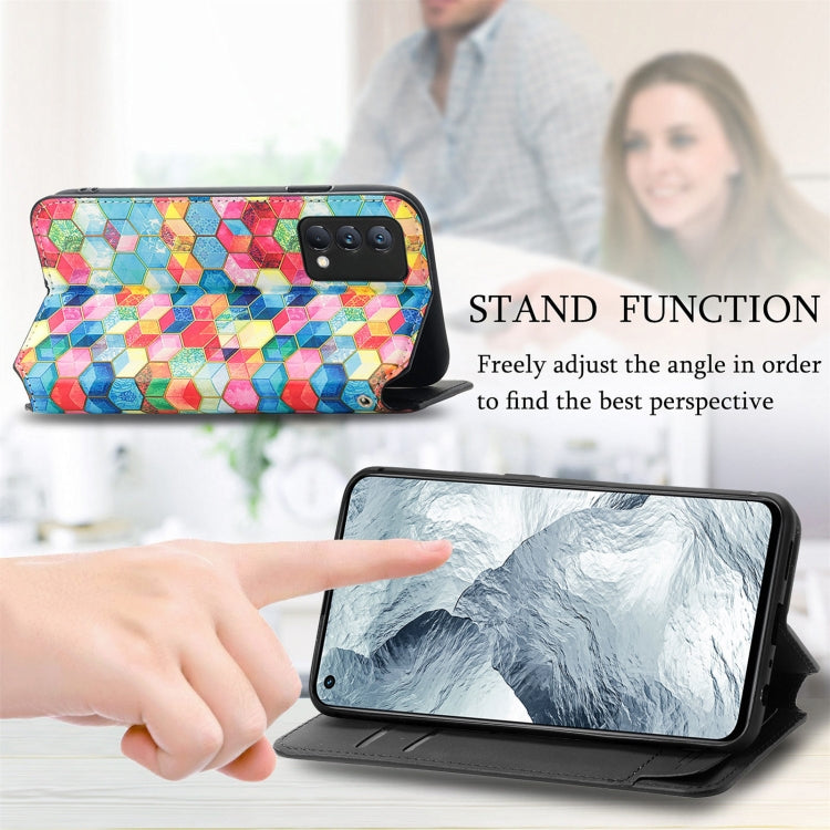 For OPPO Realme GT Master Colorful Magnetic Horizontal Flip PU Leather Case with Holder & Card Slot & Wallet