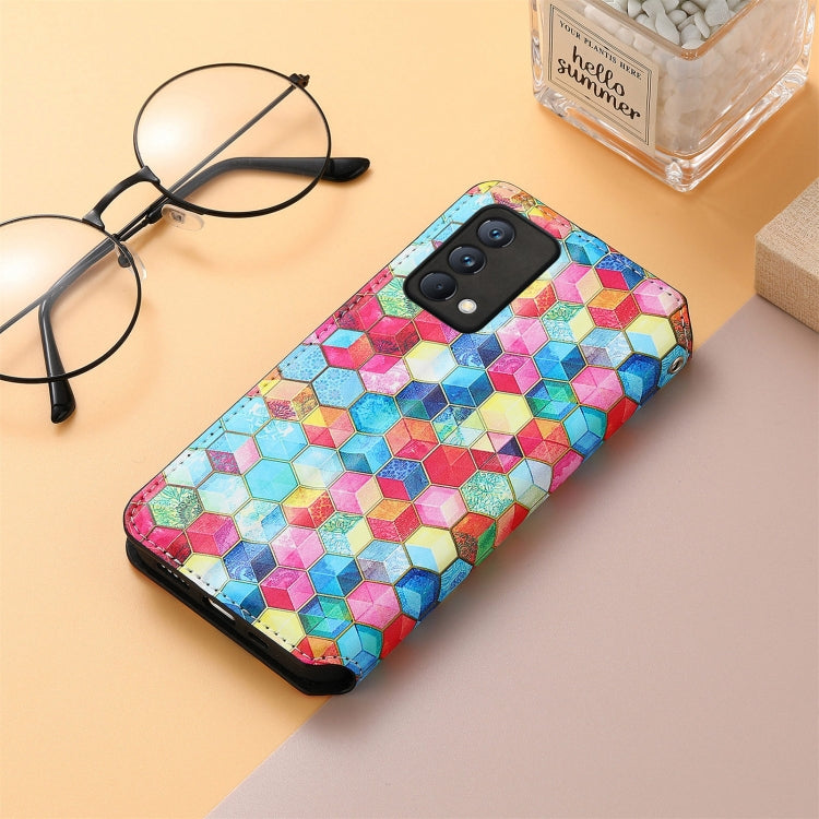 For OPPO Realme GT Master Colorful Magnetic Horizontal Flip PU Leather Case with Holder & Card Slot & Wallet