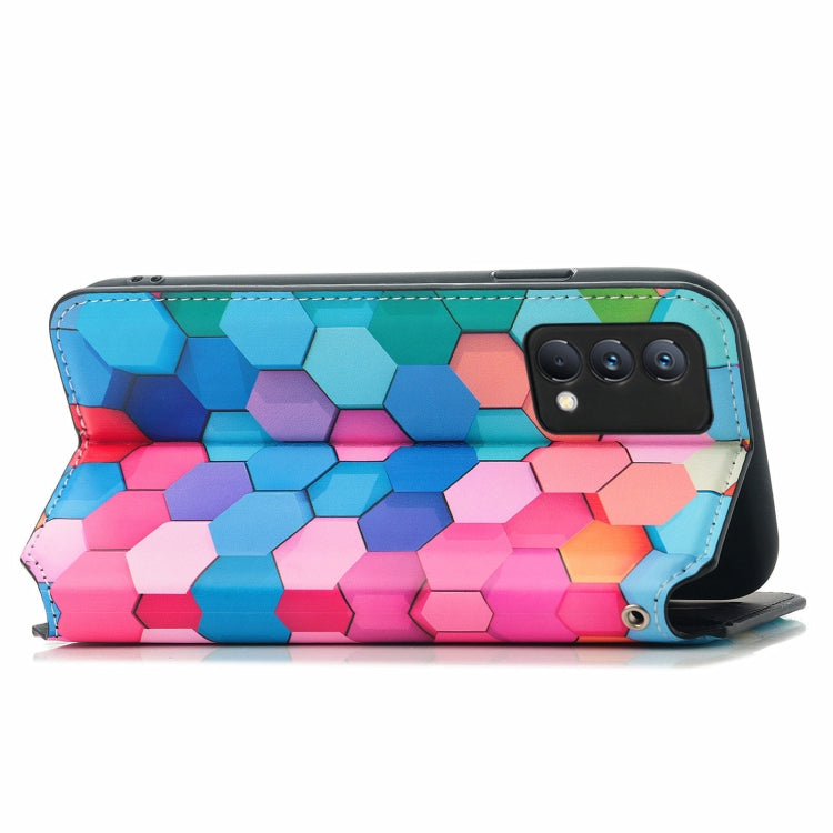 For OPPO Realme GT Master Colorful Magnetic Horizontal Flip PU Leather Case with Holder & Card Slot & Wallet