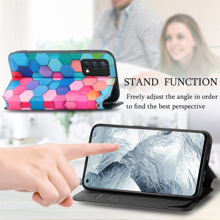 For OPPO Realme GT Master Colorful Magnetic Horizontal Flip PU Leather Case with Holder & Card Slot & Wallet