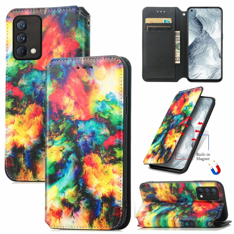 For OPPO Realme GT Master Colorful Magnetic Horizontal Flip PU Leather Case with Holder & Card Slot & Wallet