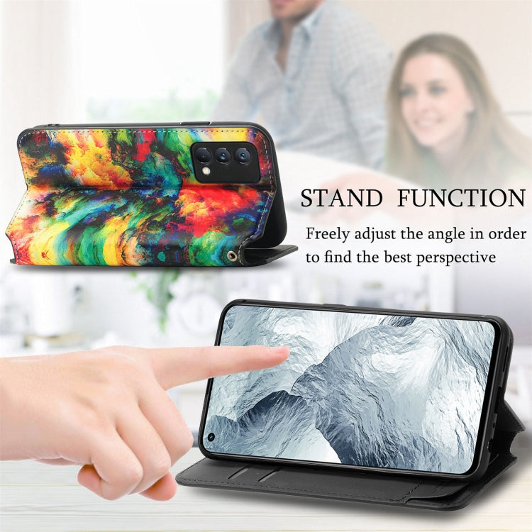 For OPPO Realme GT Master Colorful Magnetic Horizontal Flip PU Leather Case with Holder & Card Slot & Wallet