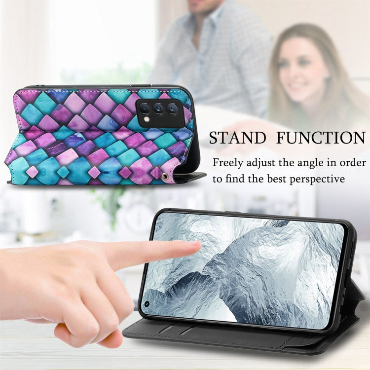 For OPPO Realme GT Master Colorful Magnetic Horizontal Flip PU Leather Case with Holder & Card Slot & Wallet