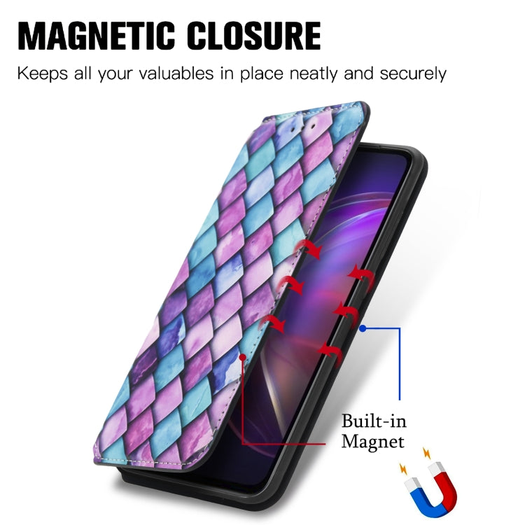 For vivo V21 Colorful Magnetic Horizontal Flip PU Leather Case with Holder & Card Slot & Wallet