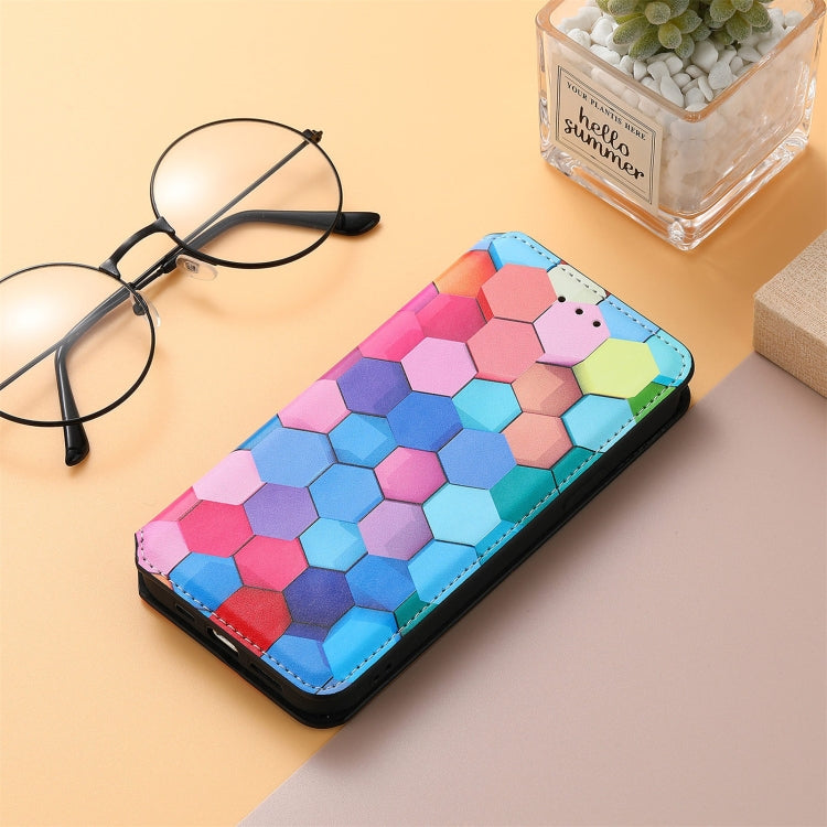For ZTE Axon 30 5G Colorful Magnetic Horizontal Flip PU Leather Case with Holder & Card Slot & Wallet
