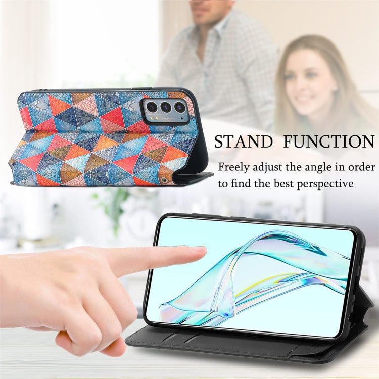 For ZTE Axon 30 5G Colorful Magnetic Horizontal Flip PU Leather Case with Holder & Card Slot & Wallet