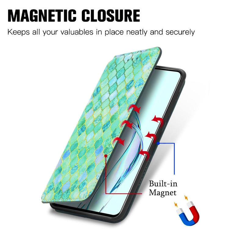 For ZTE Axon 30 5G Colorful Magnetic Horizontal Flip PU Leather Case with Holder & Card Slot & Wallet