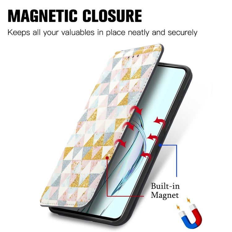 For ZTE Axon 30 5G Colorful Magnetic Horizontal Flip PU Leather Case with Holder & Card Slot & Wallet