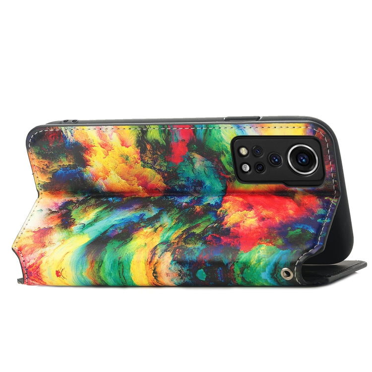 For ZTE Axon 30 5G Colorful Magnetic Horizontal Flip PU Leather Case with Holder & Card Slot & Wallet