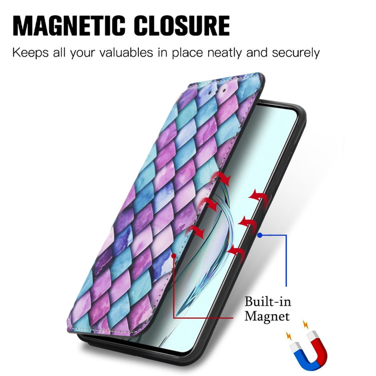 For ZTE Axon 30 5G Colorful Magnetic Horizontal Flip PU Leather Case with Holder & Card Slot & Wallet
