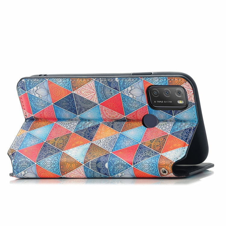 For Alcatel 1S (2021) Colorful Magnetic Horizontal Flip PU Leather Case with Holder & Card Slot & Wallet