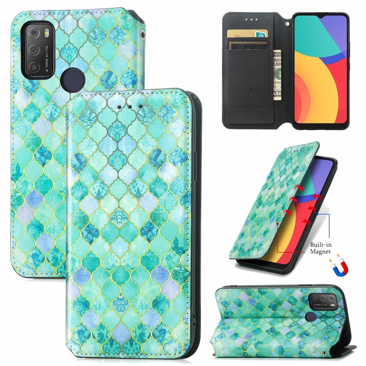 For Alcatel 1S (2021) Colorful Magnetic Horizontal Flip PU Leather Case with Holder & Card Slot & Wallet