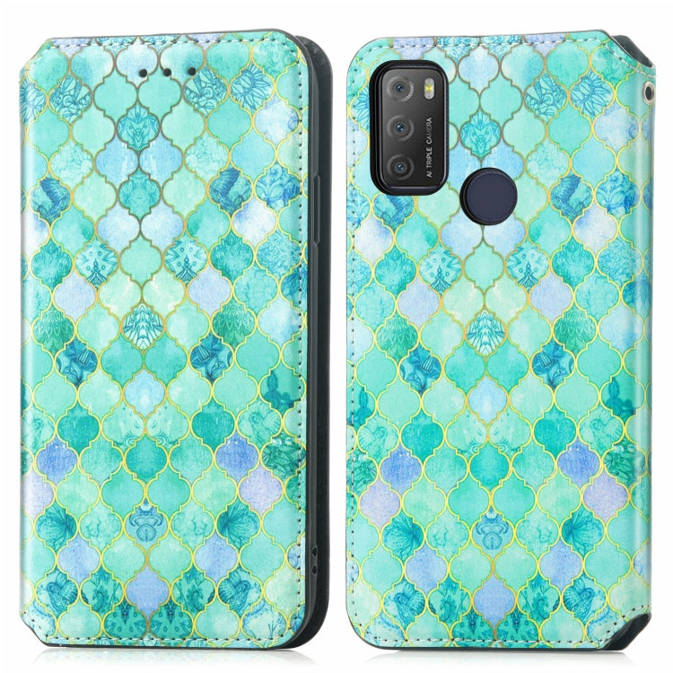 For Alcatel 1S (2021) Colorful Magnetic Horizontal Flip PU Leather Case with Holder & Card Slot & Wallet