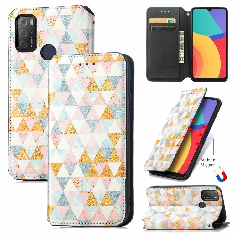 For Alcatel 1S (2021) Colorful Magnetic Horizontal Flip PU Leather Case with Holder & Card Slot & Wallet