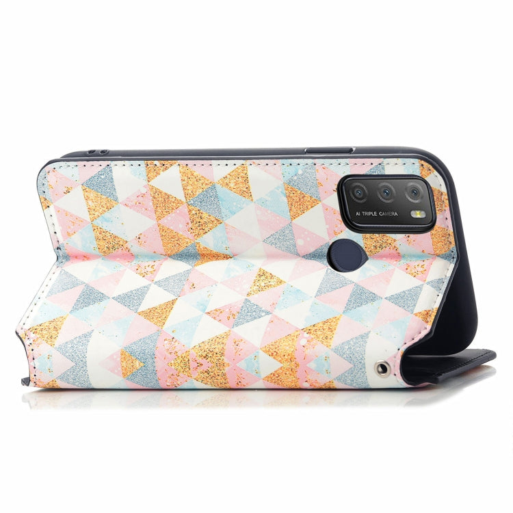 For Alcatel 1S (2021) Colorful Magnetic Horizontal Flip PU Leather Case with Holder & Card Slot & Wallet