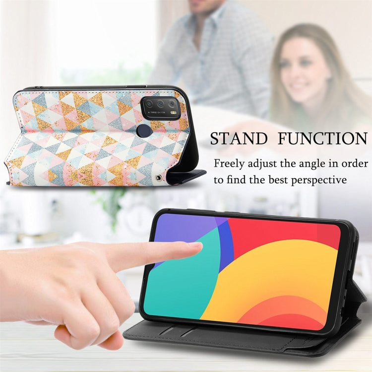 For Alcatel 1S (2021) Colorful Magnetic Horizontal Flip PU Leather Case with Holder & Card Slot & Wallet