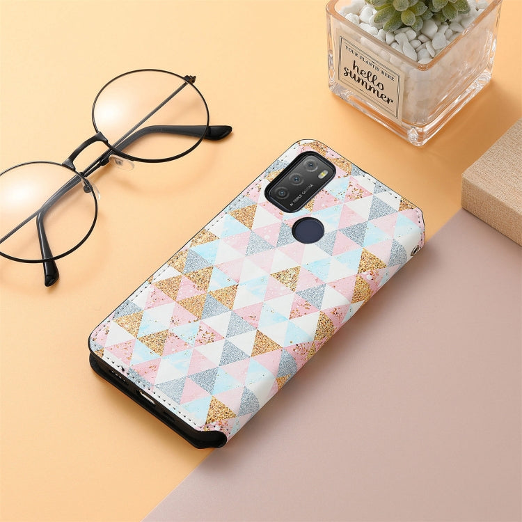 For Alcatel 1S (2021) Colorful Magnetic Horizontal Flip PU Leather Case with Holder & Card Slot & Wallet