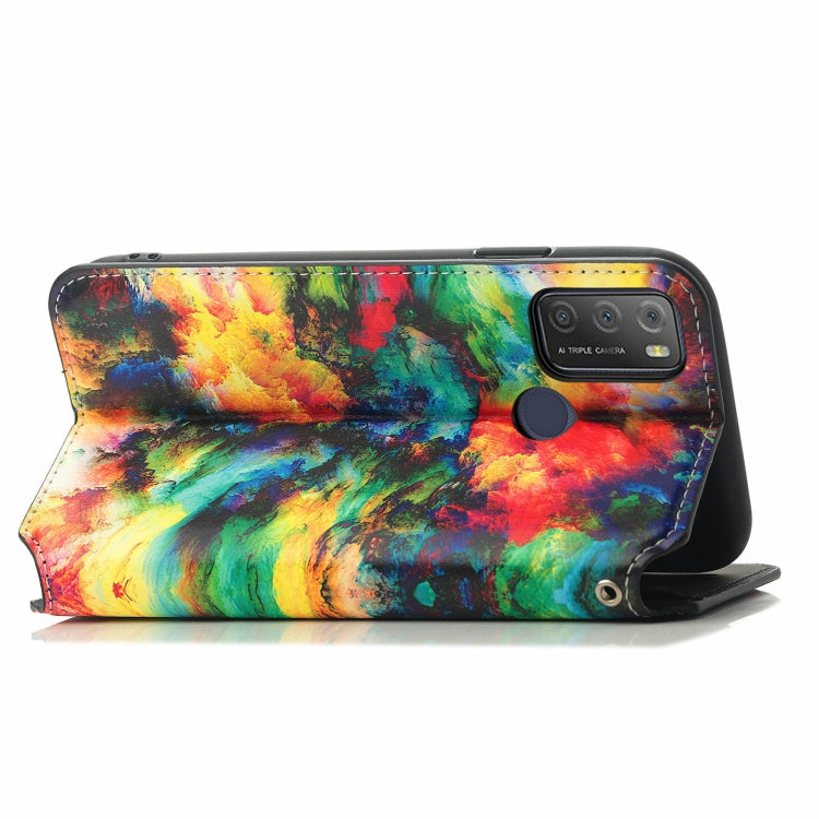 For Alcatel 1S (2021) Colorful Magnetic Horizontal Flip PU Leather Case with Holder & Card Slot & Wallet