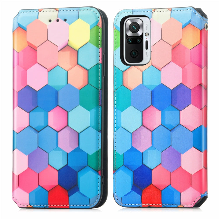 For Xiaomi Redmi Note 10 Pro Colorful Magnetic Horizontal Flip PU Leather Case with Holder & Card Slot & Wallet