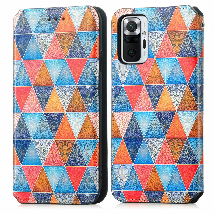 For Xiaomi Redmi Note 10 Pro Colorful Magnetic Horizontal Flip PU Leather Case with Holder & Card Slot & Wallet