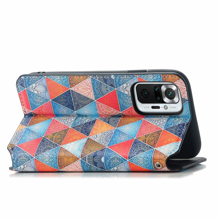 For Xiaomi Redmi Note 10 Pro Colorful Magnetic Horizontal Flip PU Leather Case with Holder & Card Slot & Wallet