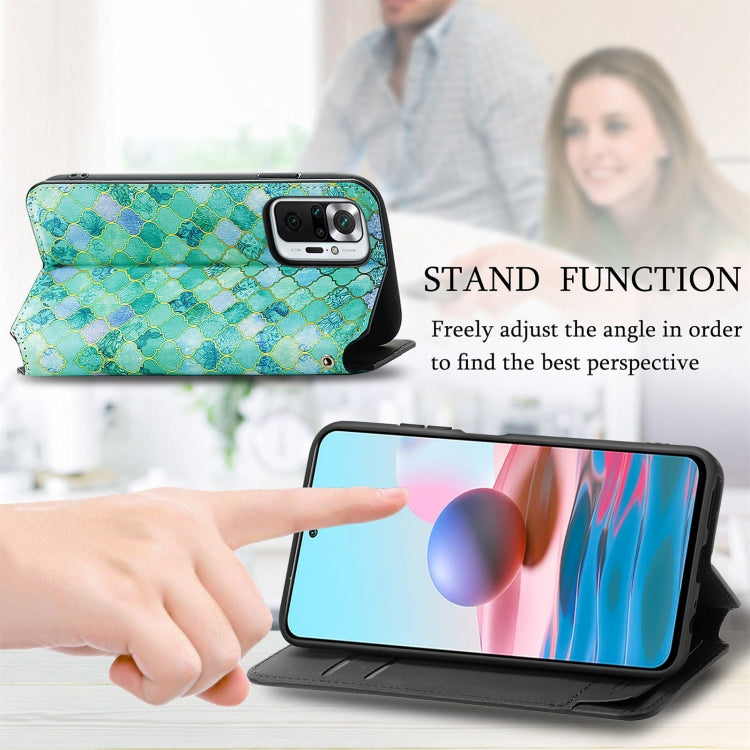 For Xiaomi Redmi Note 10 Pro Colorful Magnetic Horizontal Flip PU Leather Case with Holder & Card Slot & Wallet