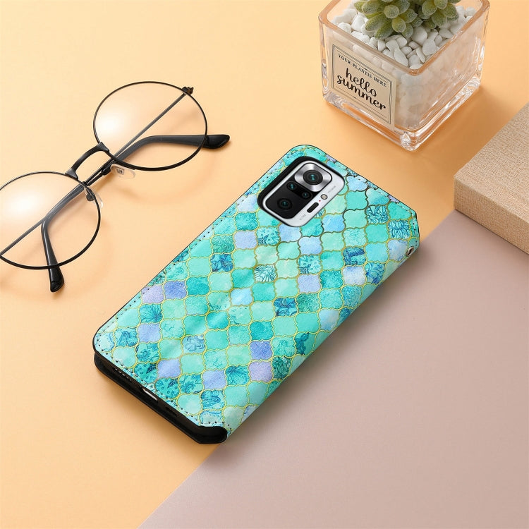 For Xiaomi Redmi Note 10 Pro Colorful Magnetic Horizontal Flip PU Leather Case with Holder & Card Slot & Wallet