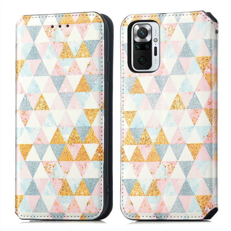 For Xiaomi Redmi Note 10 Pro Colorful Magnetic Horizontal Flip PU Leather Case with Holder & Card Slot & Wallet