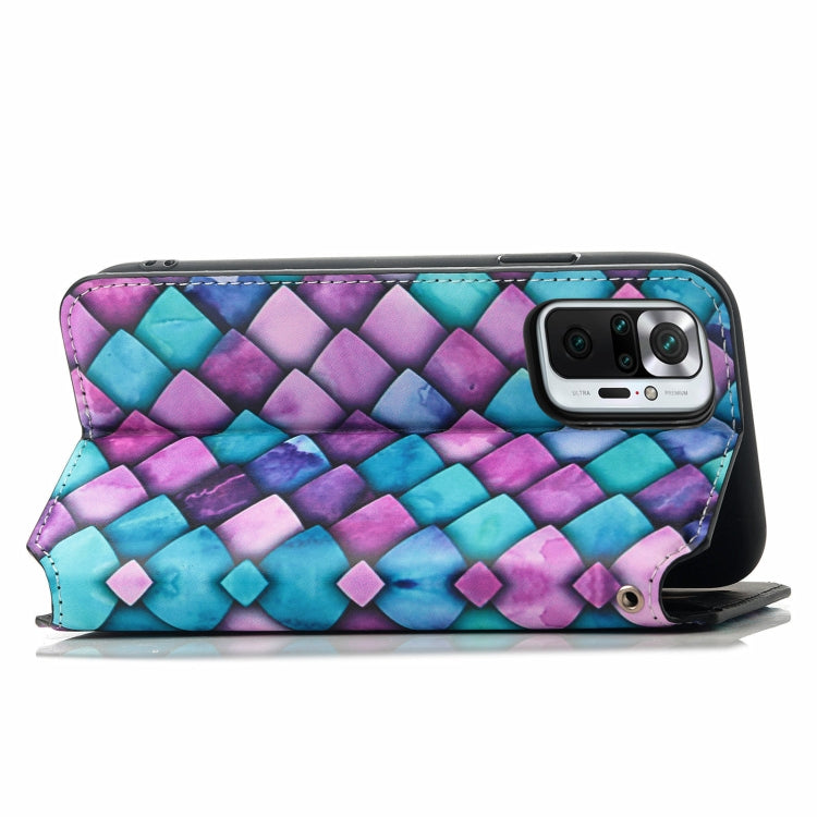 For Xiaomi Redmi Note 10 Pro Colorful Magnetic Horizontal Flip PU Leather Case with Holder & Card Slot & Wallet