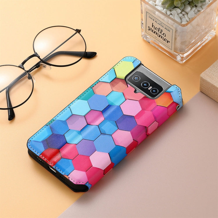 For Asus Zenfone 8 Flip Colorful Magnetic Horizontal Flip PU Leather Case with Holder & Card Slot & Wallet