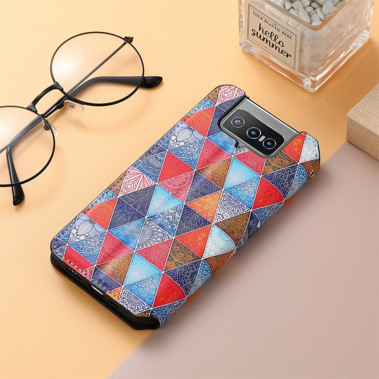 For Asus Zenfone 8 Flip Colorful Magnetic Horizontal Flip PU Leather Case with Holder & Card Slot & Wallet
