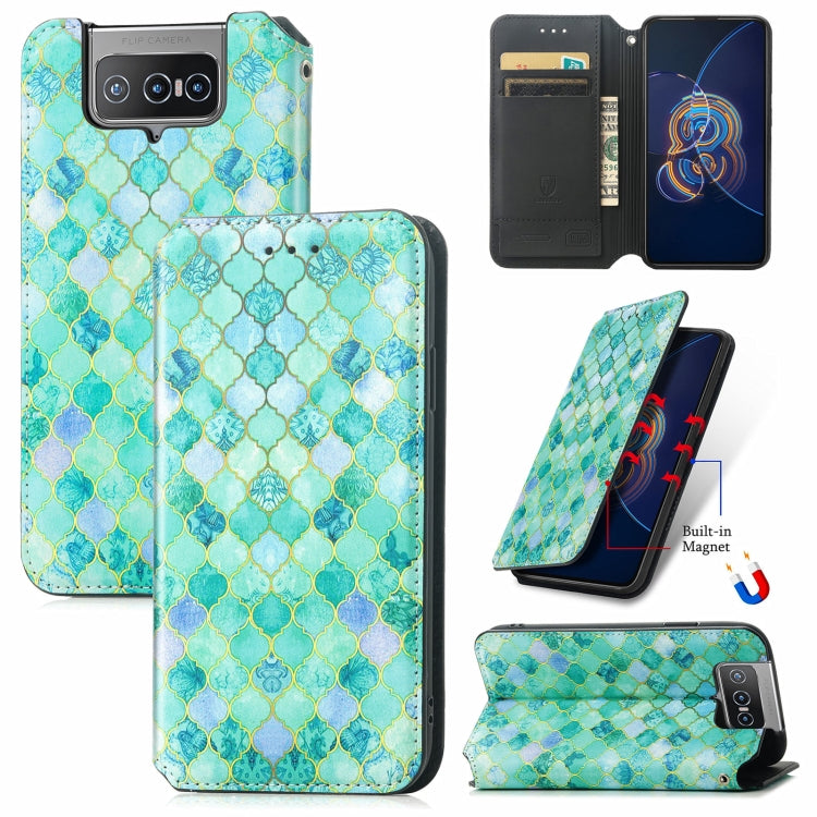 For Asus Zenfone 8 Flip Colorful Magnetic Horizontal Flip PU Leather Case with Holder & Card Slot & Wallet