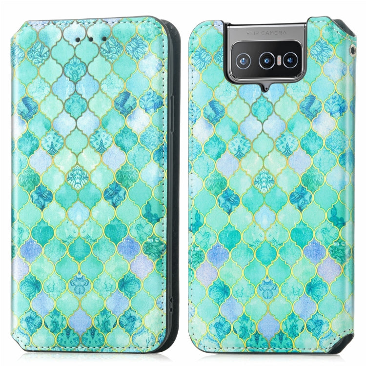 For Asus Zenfone 8 Flip Colorful Magnetic Horizontal Flip PU Leather Case with Holder & Card Slot & Wallet
