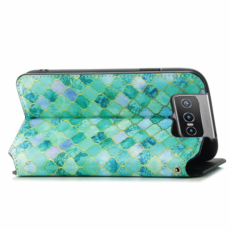 For Asus Zenfone 8 Flip Colorful Magnetic Horizontal Flip PU Leather Case with Holder & Card Slot & Wallet