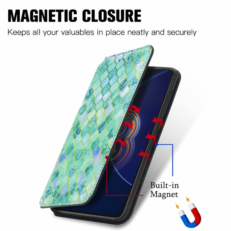 For Asus Zenfone 8 Flip Colorful Magnetic Horizontal Flip PU Leather Case with Holder & Card Slot & Wallet