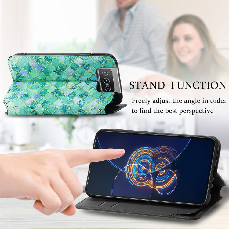 For Asus Zenfone 8 Flip Colorful Magnetic Horizontal Flip PU Leather Case with Holder & Card Slot & Wallet