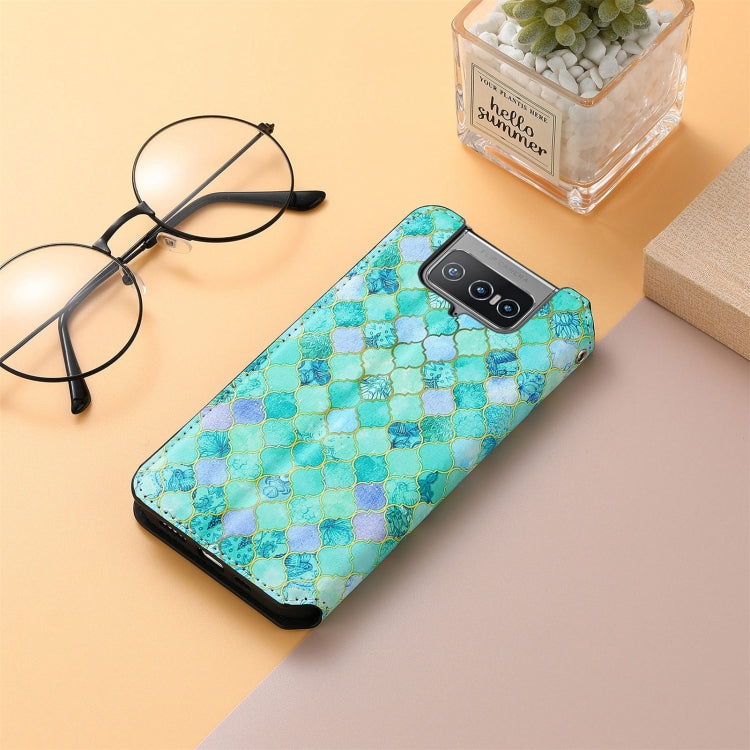 For Asus Zenfone 8 Flip Colorful Magnetic Horizontal Flip PU Leather Case with Holder & Card Slot & Wallet