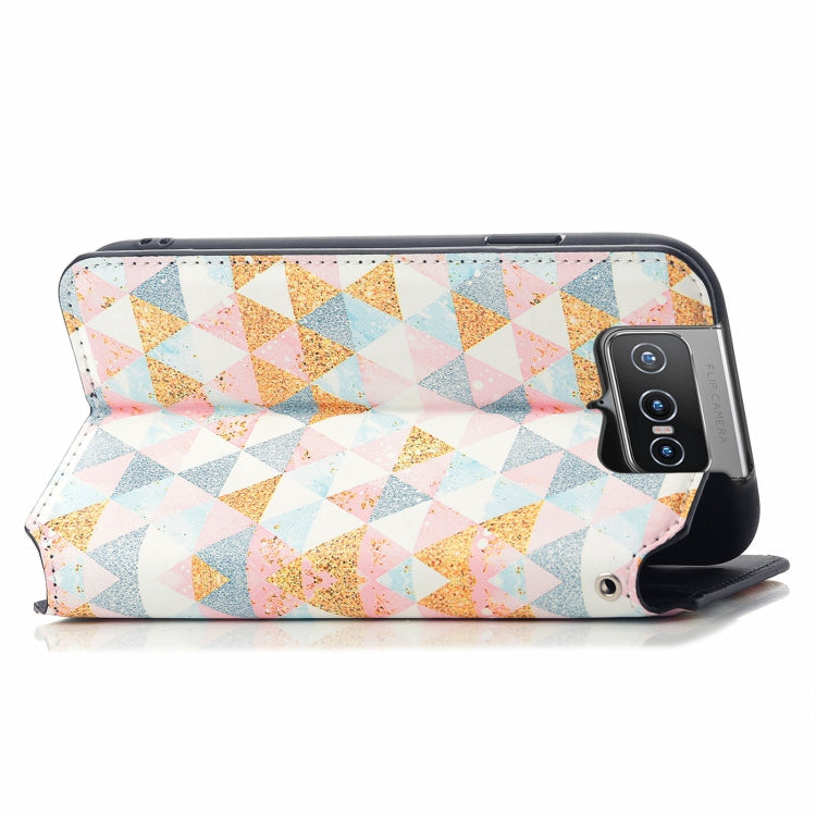 For Asus Zenfone 8 Flip Colorful Magnetic Horizontal Flip PU Leather Case with Holder & Card Slot & Wallet