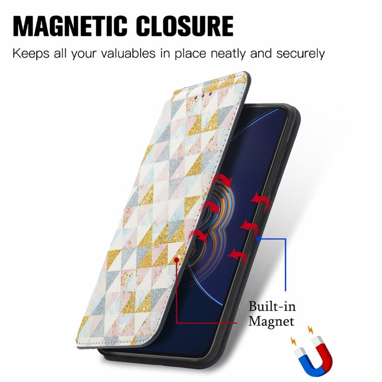 For Asus Zenfone 8 Flip Colorful Magnetic Horizontal Flip PU Leather Case with Holder & Card Slot & Wallet