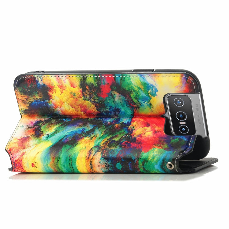 For Asus Zenfone 8 Flip Colorful Magnetic Horizontal Flip PU Leather Case with Holder & Card Slot & Wallet
