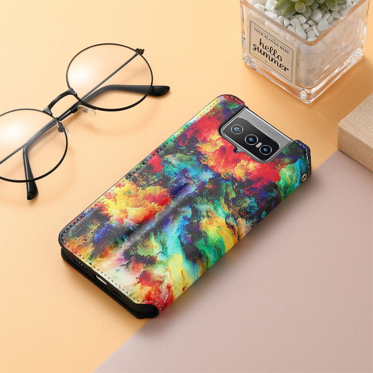 For Asus Zenfone 8 Flip Colorful Magnetic Horizontal Flip PU Leather Case with Holder & Card Slot & Wallet