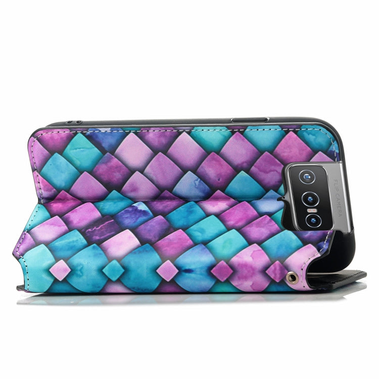 For Asus Zenfone 8 Flip Colorful Magnetic Horizontal Flip PU Leather Case with Holder & Card Slot & Wallet