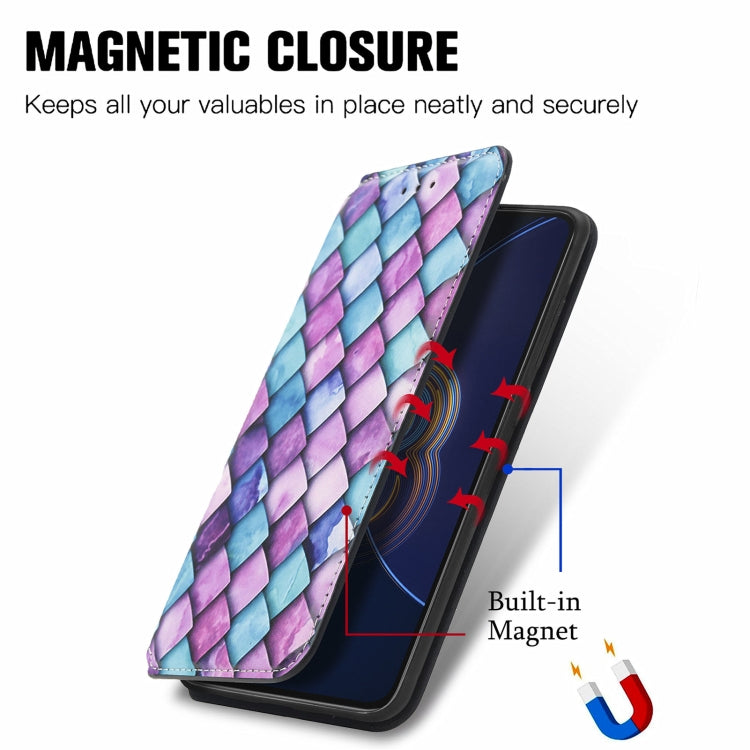 For Asus Zenfone 8 Flip Colorful Magnetic Horizontal Flip PU Leather Case with Holder & Card Slot & Wallet