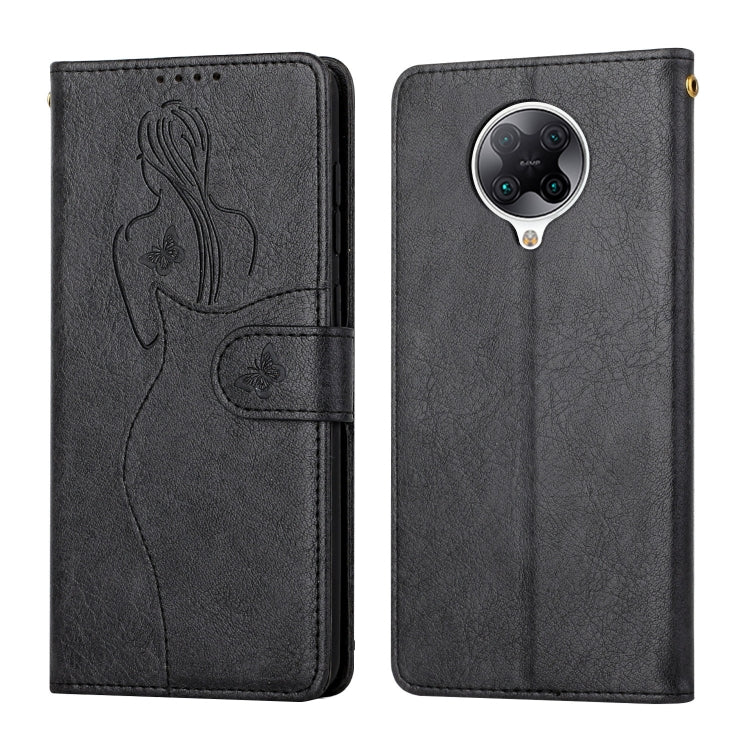 For Xiaomi Redmi K30 Ultra Beauty Girl Embossing Pattern Horizontal Flip Leather Case with Holder & Card Slot & Wallet & Photo Frame