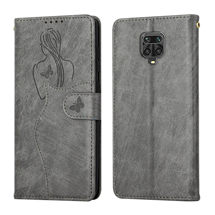 For Xiaomi Redmi Note 9 Pro Beauty Girl Embossing Pattern Horizontal Flip Leather Case with Holder & Card Slot & Wallet & Photo Frame