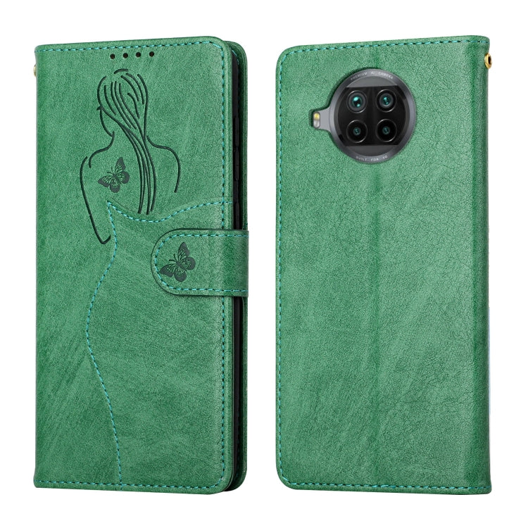 For Xiaomi Redmi Note 9 Pro 5G/Mi 10T Lite 5G Beauty Girl Embossing Pattern Horizontal Flip Leather Case with Holder & Card Slot & Wallet & Photo Frame