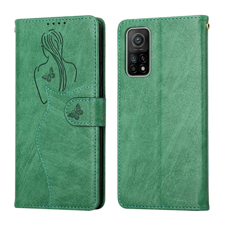 For Xiaomi Mi 10T 5G / 10T Pro 5G Beauty Girl Embossing Pattern Horizontal Flip Leather Case with Holder & Card Slot & Wallet & Photo Frame
